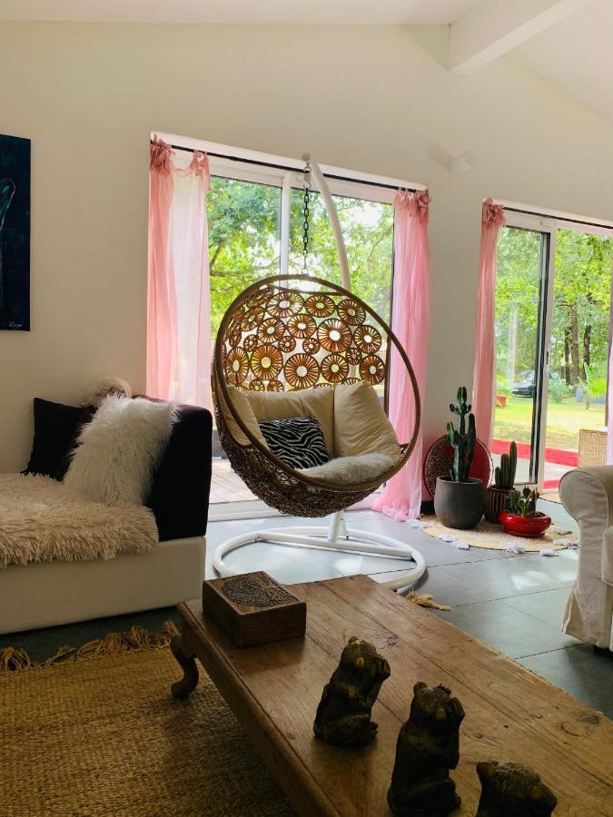 Hacienda De La Canopee Avec Piscine Chauffee Au Sel Hourtin Exterior foto